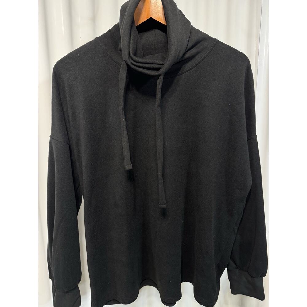 Aiden Cowel Neck Slouch Super Soft Pullover Size N Midnight Black Size Medium.